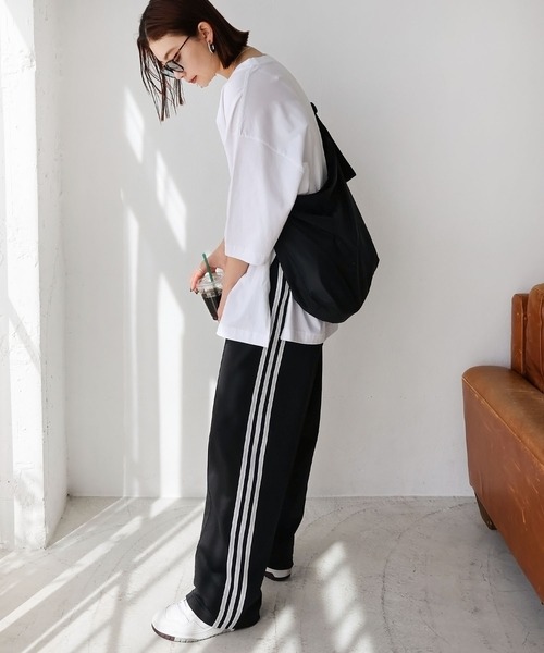 andme(アンドミー)の「コットンオーバーサイズ半袖Tシャツ(Tシャツ/カットソー・レディース・オフホワイト/チャコールグレー/ブラック/ベージュ/オートミール/ブルー系その他・M)」の11枚目の写真