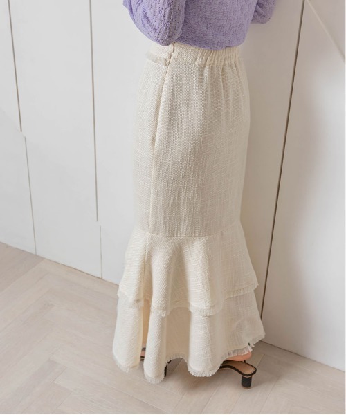 RANDA（ランダ）の「フリンジマーメイドスカート（スカート・レディース・ブルー/クリーム/グリーン・0/1）」の10枚目の写真