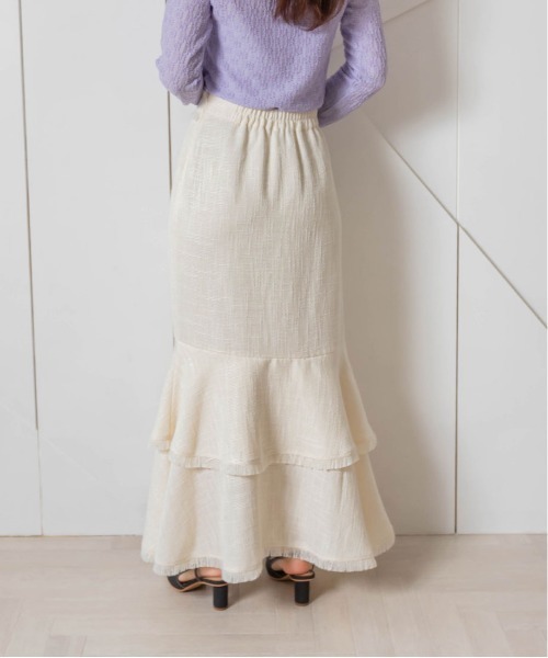 RANDA（ランダ）の「フリンジマーメイドスカート（スカート・レディース・ブルー/クリーム/グリーン・0/1）」の11枚目の写真