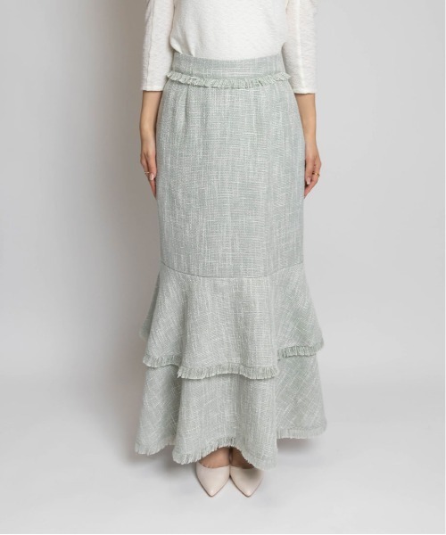 RANDA（ランダ）の「フリンジマーメイドスカート（スカート・レディース・ブルー/クリーム/グリーン・0/1）」の13枚目の写真