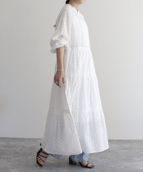 fredy emue（フレディエミュ）の「【fredy emue/フレディエミュ】コットンレースティアードワンピース（ワンピース・レディース・ブラック/レッド/オフホワイト・38）」の10枚目の写真