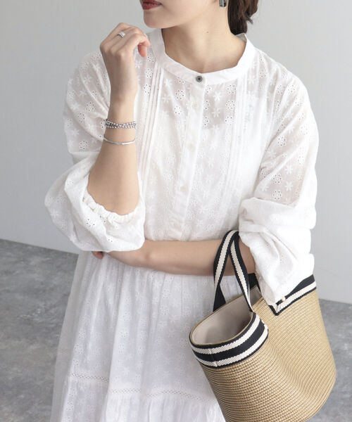 fredy emue（フレディエミュ）の「【fredy emue/フレディエミュ】コットンレースティアードワンピース（ワンピース・レディース・ブラック/レッド/オフホワイト・38）」の12枚目の写真