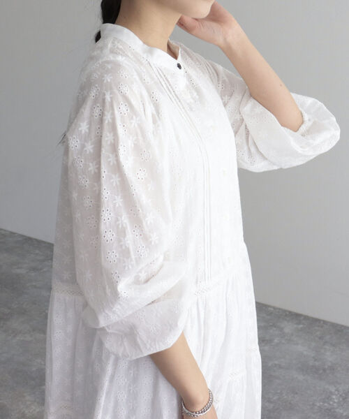 fredy emue（フレディエミュ）の「【fredy emue/フレディエミュ】コットンレースティアードワンピース（ワンピース・レディース・ブラック/レッド/オフホワイト・38）」の14枚目の写真