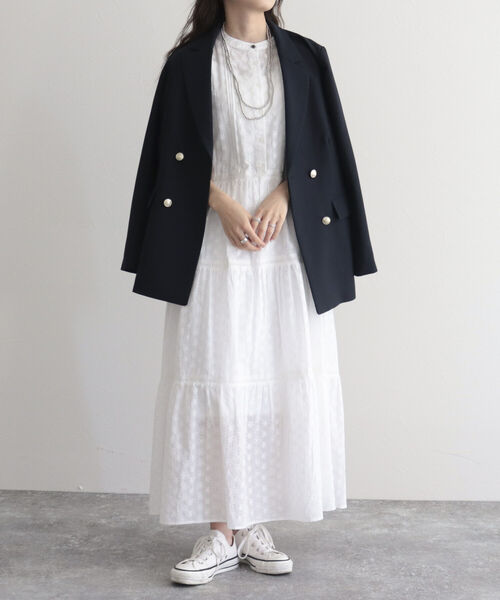 fredy emue（フレディエミュ）の「【fredy emue/フレディエミュ】コットンレースティアードワンピース（ワンピース・レディース・ブラック/レッド/オフホワイト・38）」の18枚目の写真