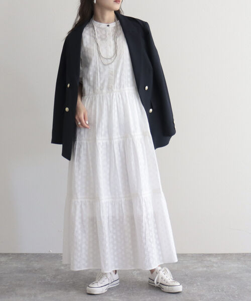 fredy emue（フレディエミュ）の「【fredy emue/フレディエミュ】コットンレースティアードワンピース（ワンピース・レディース・ブラック/レッド/オフホワイト・38）」の19枚目の写真