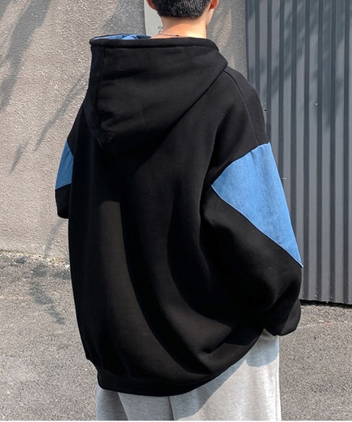 Cloudstyle(クラウドスタイル)の「【Cloudstyle】メンズ長袖裏起毛薄手パーカー(パーカー・メンズ・ブラック/ベージュ・MEDIUM/LARGE/X-LARGE/XX-LARGE/XXX-LARGE/SMALL)」の8枚目の写真
