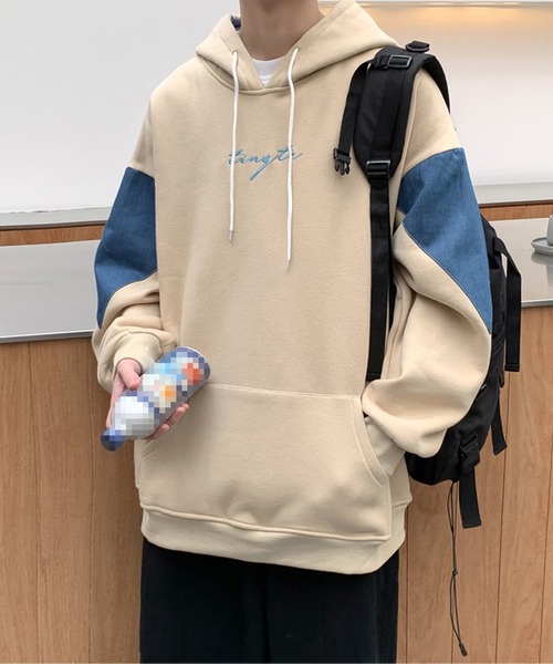 Cloudstyle(クラウドスタイル)の「【Cloudstyle】メンズ長袖裏起毛薄手パーカー(パーカー・メンズ・ブラック/ベージュ・MEDIUM/LARGE/X-LARGE/XX-LARGE/XXX-LARGE/SMALL)」の15枚目の写真