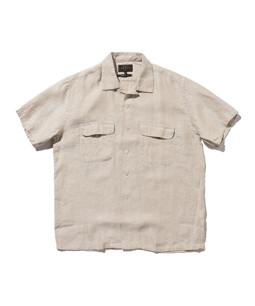 BEAMS PLUS ポリエステルリネン シャブレーシャツ XL BEAMS PLUS - BEAMS PLUS ポリエステルリネン シャブレーシャツ
