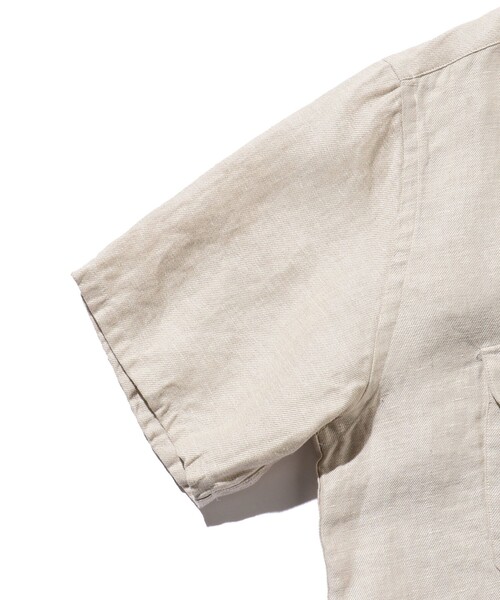 BEAMS PLUS(ビームスプラス)の「BEAMS PLUS / リネン シャンブレー ショートスリーブ オープンカラー シャツ(シャツ/ブラウス・メンズ・イエロー/ネイビー/ナチュラル・XL/L/M/S)」の14枚目の写真