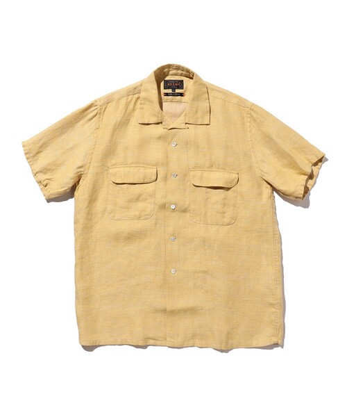 BEAMS PLUS(ビームスプラス)の「BEAMS PLUS / リネン シャンブレー ショートスリーブ オープンカラー シャツ(シャツ/ブラウス・メンズ・イエロー/ネイビー/ナチュラル・XL/L/M/S)」の19枚目の写真