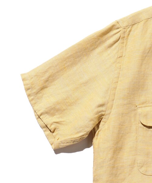 BEAMS PLUS(ビームスプラス)の「BEAMS PLUS / リネン シャンブレー ショートスリーブ オープンカラー シャツ(シャツ/ブラウス・メンズ・イエロー/ネイビー/ナチュラル・XL/L/M/S)」の21枚目の写真