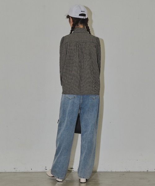 MERLOT（メルロー）の「ストレートデニムパンツ（デニムパンツ・レディース・ホワイト/ライトブルー/グレー・SMALL/MEDIUM/LARGE）」の15枚目の写真