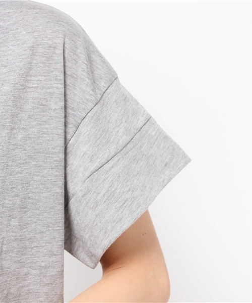 Kastane（カスタネ）の「【Kastane】Vネックロゴ刺繍T（Tシャツ/カットソー・レディース・ピンク/サックスブルー/オフホワイト/グレー・FREE）」の9枚目の写真