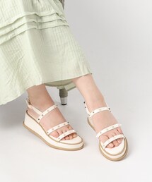 ◆スタッズプラットフォーム厚底サンダル