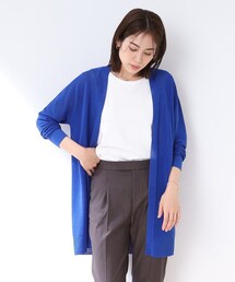 INDIVI | 【カーデ人気1位！/軽量/洗える】ペーパーヤーン着流しカーディガン(カーディガン/ボレロ)