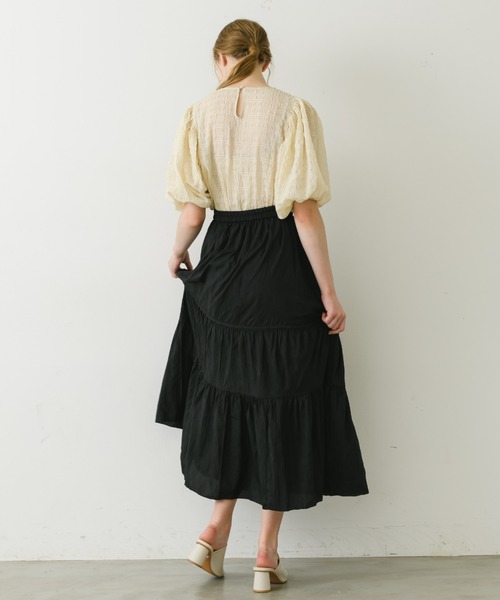 idem（イデム）の「volume sleeve sheer blouse/袖ボリュームシアーブラウス（Tシャツ/カットソー・レディース・ミント/パープル/アイボリー・FREE）」の12枚目の写真