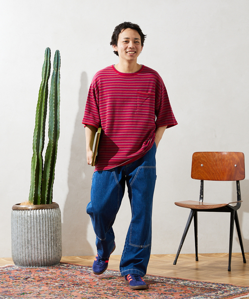 JOURNAL STANDARD relume(ジャーナルスタンダード レリューム)の「CALIFORNIA ジャガードボーダーTシャツ(Tシャツ/カットソー・メンズ・ホワイト/ブラウン/ボルドー・MEDIUM/LARGE)」の13枚目の写真