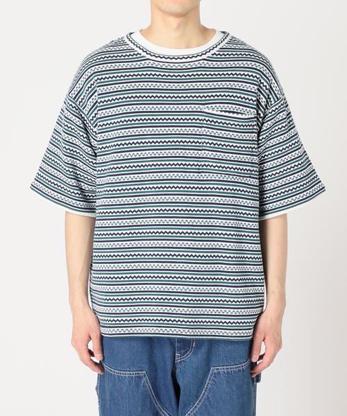 JOURNAL STANDARD relume(ジャーナルスタンダード レリューム)の「CALIFORNIA ジャガードボーダーTシャツ(Tシャツ/カットソー・メンズ・ホワイト/ブラウン/ボルドー・MEDIUM/LARGE)」の22枚目の写真