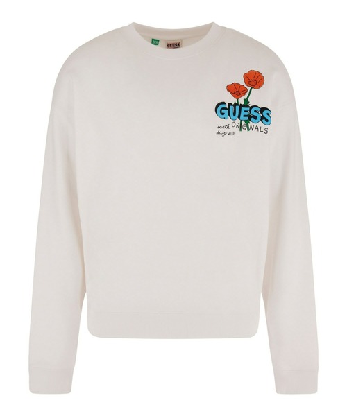 Guess(ゲス)の「GUESS Originals Earth Day Floral Crewneck トップス スウェット(スウェット・メンズ・ホワイト・SMALL/MEDIUM/LARGE/X-LARGE)」の7枚目の写真