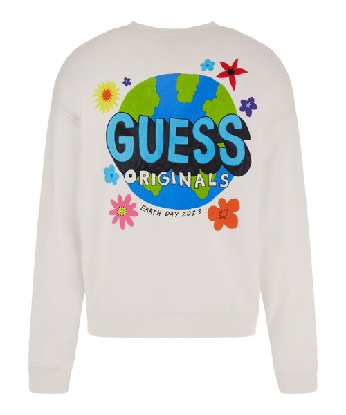 Guess(ゲス)の「GUESS Originals Earth Day Floral Crewneck トップス スウェット(スウェット・メンズ・ホワイト・SMALL/MEDIUM/LARGE/X-LARGE)」の8枚目の写真