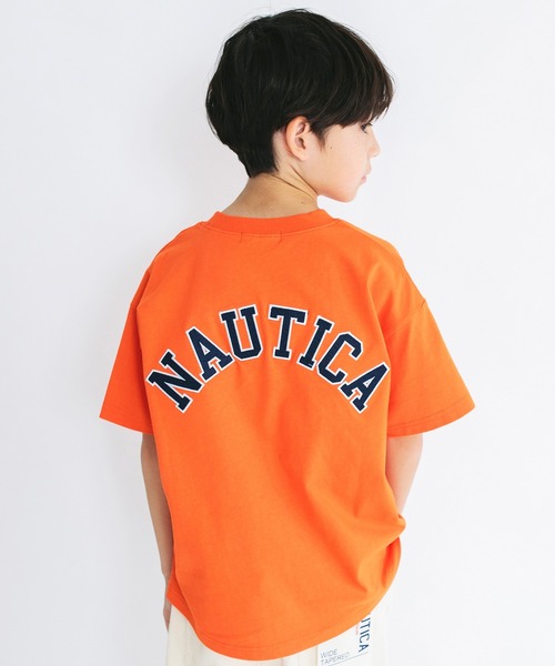 NAUTICA(ノーティカ)の「【NAUTICA/ノーティカ】BACKアップリケロゴ半袖Tシャツ(Tシャツ/カットソー・キッズ・オレンジ/ブルー・S/XL/XS/M/L)」の1枚目の写真