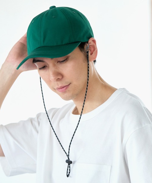 LAKOLE（ラコレ）の「【撥水】コード付きキャップ / 181735（キャップ・メンズ・ベージュ/ブラック/グリーン/イエロー・9）」の4枚目の写真