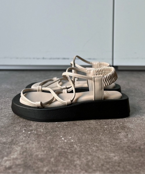 CPCM（シーピーシーエム）の「ロープベルトサンダル（サンダル・レディース・ピンク/アイボリー/ブラック・LARGE/MEDIUM/SMALL）」の7枚目の写真