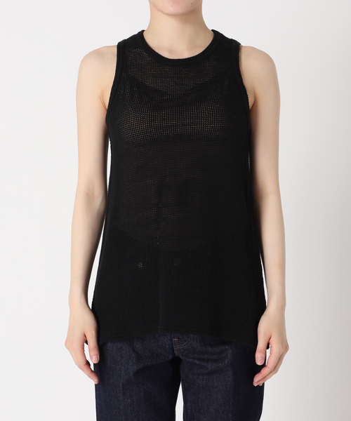 journal standard L'essage（ジャーナルスタンダードレサージュ）の「バスケットメッシュタンク（タンクトップ・レディース・ブラック/アイボリー・FREE）」の12枚目の写真