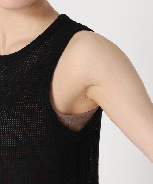 journal standard L'essage（ジャーナルスタンダードレサージュ）の「バスケットメッシュタンク（タンクトップ・レディース・ブラック/アイボリー・FREE）」の8枚目の写真