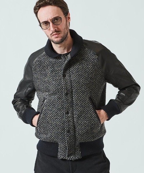 ACANTHUS(アカンサス)の「mj9260- Studium Jacket スタジアムジャケット(スタジャン・メンズ・ブルー系その他/ブラック系その他/ブラック×ホワイト/ブラック・M/XL/L/S)」の6枚目の写真