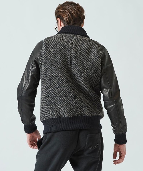 ACANTHUS(アカンサス)の「mj9260- Studium Jacket スタジアムジャケット(スタジャン・メンズ・ブルー系その他/ブラック系その他/ブラック×ホワイト/ブラック・M/XL/L/S)」の9枚目の写真