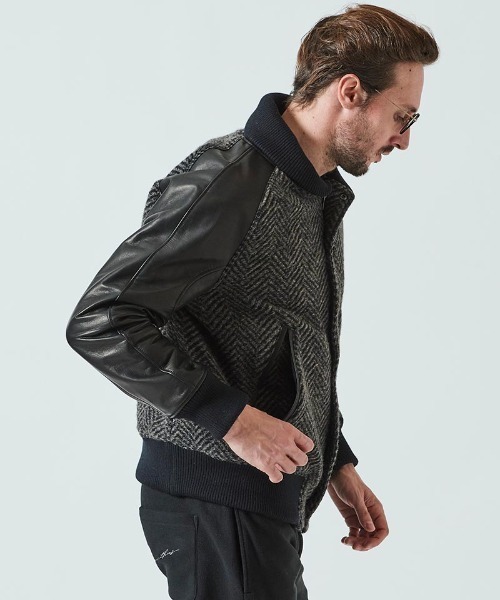 ACANTHUS(アカンサス)の「mj9260- Studium Jacket スタジアムジャケット(スタジャン・メンズ・ブルー系その他/ブラック系その他/ブラック×ホワイト/ブラック・M/XL/L/S)」の10枚目の写真