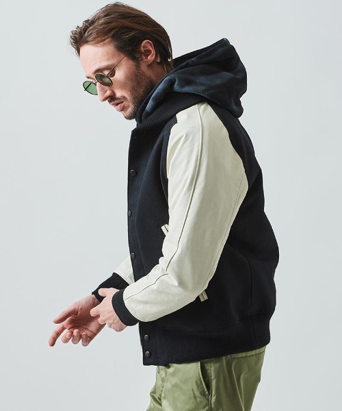 ACANTHUS(アカンサス)の「mj9260- Studium Jacket スタジアムジャケット(スタジャン・メンズ・ブルー系その他/ブラック系その他/ブラック×ホワイト/ブラック・M/XL/L/S)」の13枚目の写真