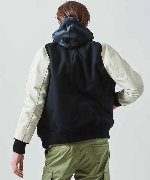 ACANTHUS(アカンサス)の「mj9260- Studium Jacket スタジアムジャケット(スタジャン・メンズ・ブルー系その他/ブラック系その他/ブラック×ホワイト/ブラック・M/XL/L/S)」の14枚目の写真