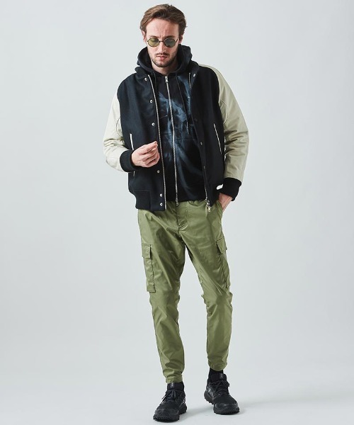 ACANTHUS(アカンサス)の「mj9260- Studium Jacket スタジアムジャケット(スタジャン・メンズ・ブルー系その他/ブラック系その他/ブラック×ホワイト/ブラック・M/XL/L/S)」の16枚目の写真