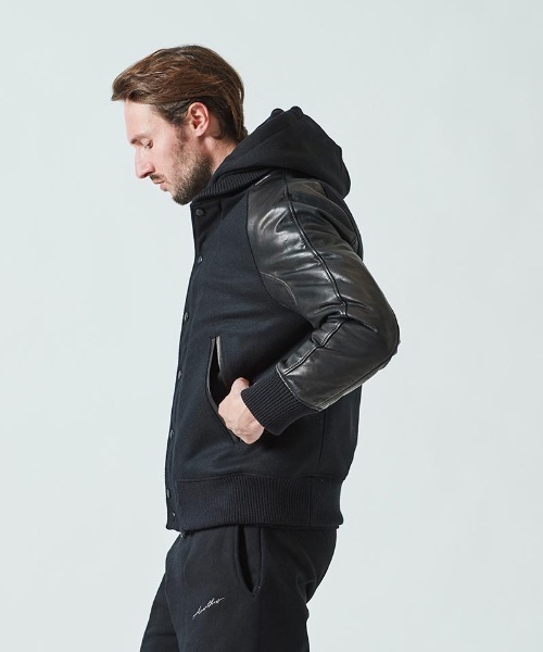 ACANTHUS(アカンサス)の「mj9260- Studium Jacket スタジアムジャケット(スタジャン・メンズ・ブルー系その他/ブラック系その他/ブラック×ホワイト/ブラック・M/XL/L/S)」の18枚目の写真