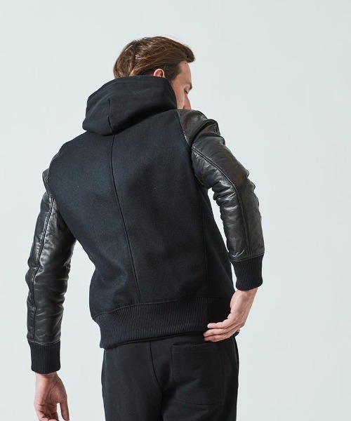 ACANTHUS(アカンサス)の「mj9260- Studium Jacket スタジアムジャケット(スタジャン・メンズ・ブルー系その他/ブラック系その他/ブラック×ホワイト/ブラック・M/XL/L/S)」の19枚目の写真