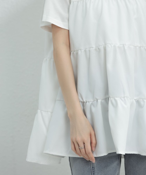 LOPASS(ロパス)の「デザインTシャツ(Tシャツ/カットソー・レディース・ホワイト/ブラック・FREE)」の14枚目の写真