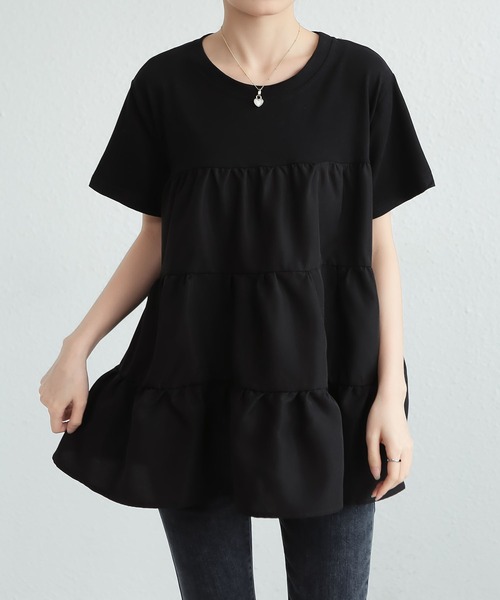 LOPASS(ロパス)の「デザインTシャツ(Tシャツ/カットソー・レディース・ホワイト/ブラック・FREE)」の10枚目の写真