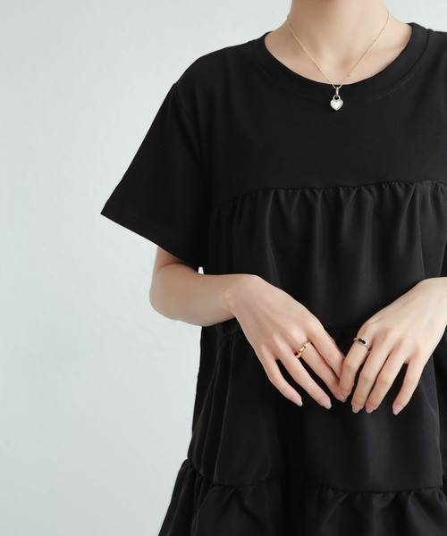LOPASS(ロパス)の「デザインTシャツ(Tシャツ/カットソー・レディース・ホワイト/ブラック・FREE)」の15枚目の写真