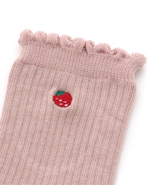 apres les cours(アプレレクール)の「ワンポイントソックス(ソックス/靴下・キッズ・ピンク/チャコール/サックスブルー/アイボリー・15 /18/21/12)」の5枚目の写真
