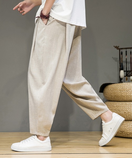 Cloudstyle（クラウドスタイル）の「【Cloudstyle】ワイドシルエット/ テーパードシルエット アンクルTRスラックス パンツ（スラックス・メンズ・グレー/ベージュ/ブラック・LARGE/X-LARGE/MEDIUM）」の22枚目の写真