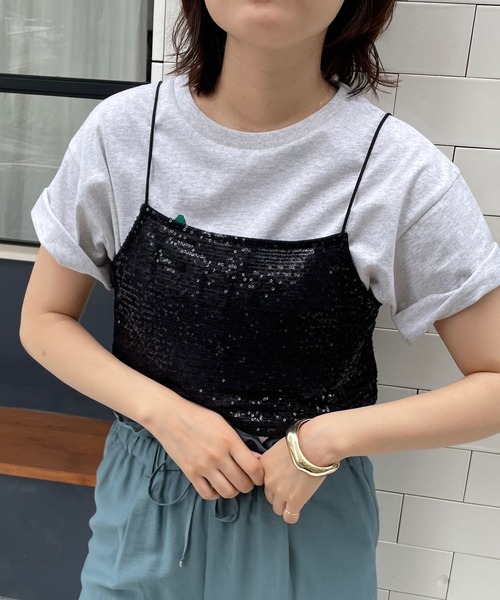 LOWRYS FARM（ローリーズファーム）の「スパンコールキャミソール　 962765（キャミソール・レディース・ブラック/ネイビー・FREE）」の16枚目の写真