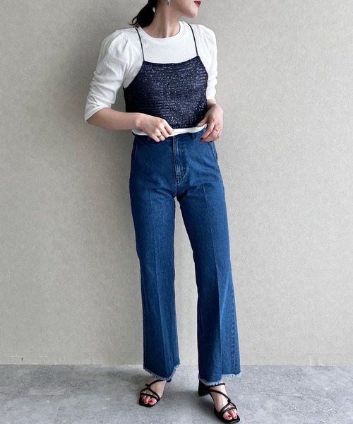 LOWRYS FARM（ローリーズファーム）の「スパンコールキャミソール　 962765（キャミソール・レディース・ブラック/ネイビー・FREE）」の10枚目の写真