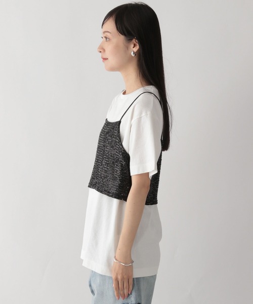 LOWRYS FARM（ローリーズファーム）の「スパンコールキャミソール　 962765（キャミソール・レディース・ブラック/ネイビー・FREE）」の9枚目の写真