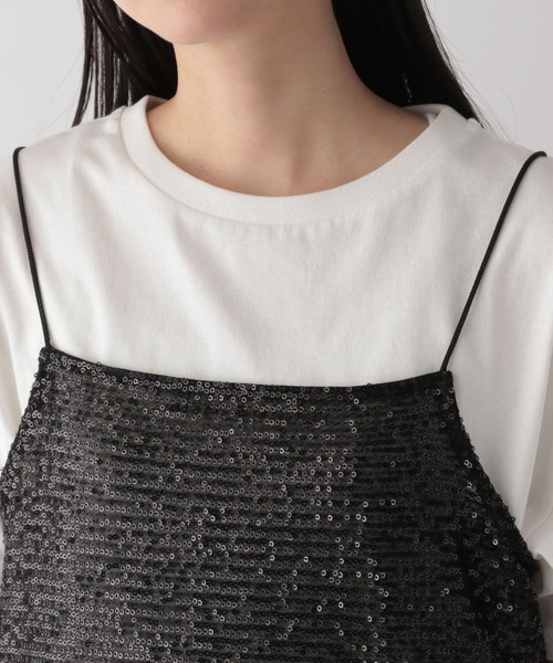 LOWRYS FARM（ローリーズファーム）の「スパンコールキャミソール　 962765（キャミソール・レディース・ブラック/ネイビー・FREE）」の7枚目の写真