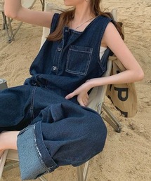 SHEENA | ワイドデニムオーバーオール(サロペット/オーバーオール)