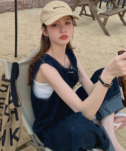 SHEENA（シーナ）の「ワイドデニムオーバーオール（サロペット/オーバーオール・レディース・ダークブルー・S）」の8枚目の写真