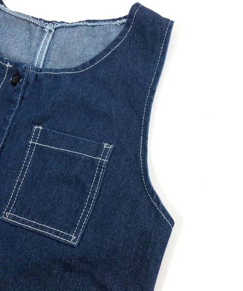 SHEENA（シーナ）の「ワイドデニムオーバーオール（サロペット/オーバーオール・レディース・ダークブルー・S）」の15枚目の写真