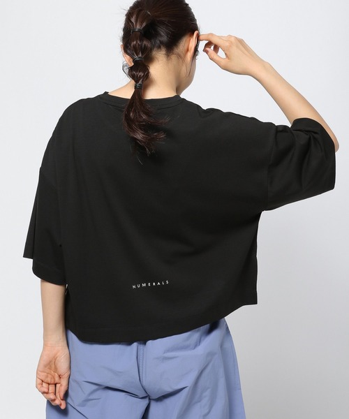 NUMERALS（ヌメラルズ）の「【Girls in NUMERALS】ロゴTシャツ（Tシャツ/カットソー・レディース・パープル/ブラック/ホワイト/ライトグリーン・70/55）」の10枚目の写真